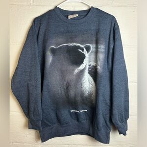 Vintage Northern Lifestyles Canada Churchill Canada Crewneck Blue Pullover Med